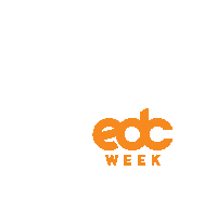 Edc Week Edc Logo Sticker - Edc Week Edc Logo Aminated Text Stickers