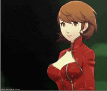 a cartoon of a woman in a red jacket with the hashtag #rejected_five