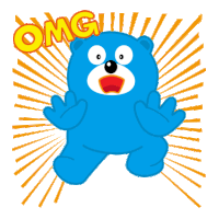 Bear Blue Sticker