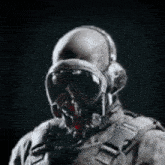 a man is wearing a gas mask and goggles