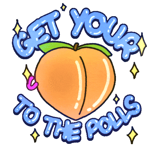 Get Your Booty To The Polls Get To The Polls Sticker - Get Your Booty To The Polls Get To The Polls Go Vote Stickers