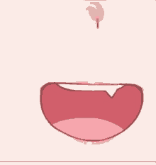 a cartoon drawing of a woman 's mouth with a tooth missing