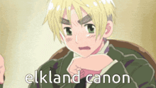a pixelated image of a boy with the words elkland canon written below him
