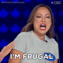 I'M Frugal Family Feud Canada GIF - I'M Frugal Family Feud Canada I'M A Cheap Person GIFs