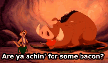 Achin For Some Bacon Lion King GIF - Achin For Some Bacon Lion King Tumon GIFs