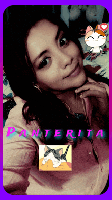a picture of a woman with the name panterita written on it