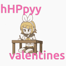 Valentines Kagamine Rin GIF - Valentines Kagamine Rin Rin Kagamine GIFs