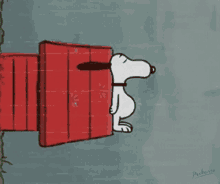 Snoopy Lying GIF - Snoopy Lying Done GIFs