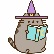 spooky study reading cat cute