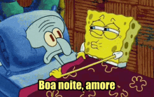 Bob Sponja / Boa Noite Amore / Boa Noite / Beijo GIF