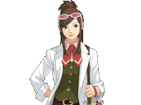 a woman in a white coat and green vest holds a purse