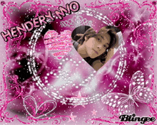 a picture of a man in a heart with the words " hendery wo " on top