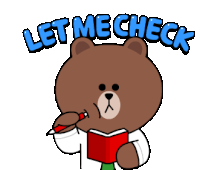 Brown And Cony Bear Sticker - Brown And Cony Bear Let Me Check Stickers