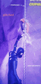 a screenshot of a video game with the word glitched at the bottom