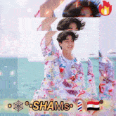 a picture of a man with shams written on the bottom