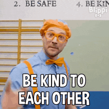 Be Kind To Each Other Blippi GIF - Be Kind To Each Other Blippi Blippi Wonders Educational Cartoons For Kids GIFs