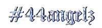 the word angels is written in a gothic style font