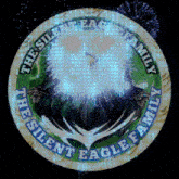 a logo for the silent eagle family with an owl
