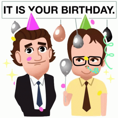 It Is Your Birthday The Office Dwight Schrute Sticker - It Is Your Birthday  The Office Dwight Schrute Jim Halpert - Discover & Share GIFs