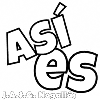 a black and white logo for j.a.s.g. nogallas