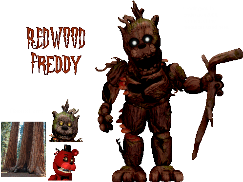 Red Wood Freddy Sticker - Red Wood Freddy Stickers