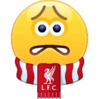 a smiley face with a scarf around its neck that says l.f.c. on it