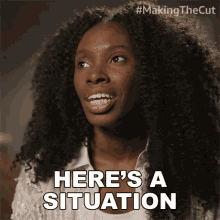 Heres A Situation Andrea Pitter GIF - Heres A Situation Andrea Pitter Making The Cut GIFs