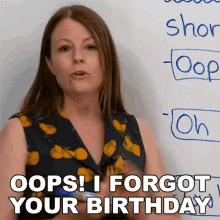 Oops I Forgot Your Birthday Emma GIF - Oops I Forgot Your Birthday Emma Engvid GIFs