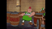 drinking wine asterix obelix