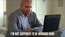Im Not Supposed To Be Working Hard Charles Barkley GIF