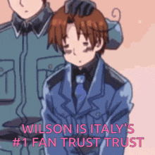 wilson is italy 's # 1 fan trust trust in a cartoon