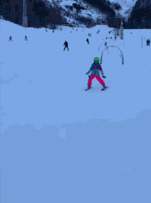 Kid Skiing GIF