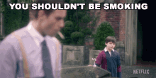 You Shouldnt Be Smoking Miles Wingrave GIF - You Shouldnt Be Smoking Miles Wingrave The Haunting Of Bly Manor GIFs