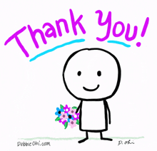 Thank You Thank You Flowers GIF