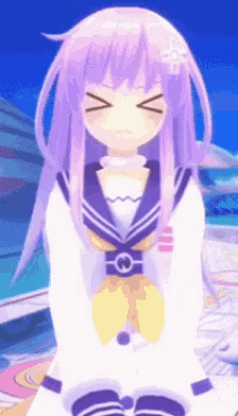 neptunia sad nepgear anime blush