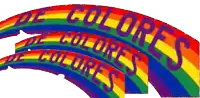 a colorful rainbow with the words de colores written on it