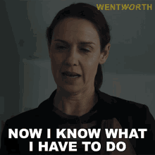 Now I Know What I Have To Do Vera Bennett GIF - Now I Know What I Have To Do Vera Bennett Wentworth GIFs