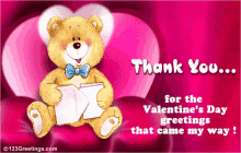 Thank You Valentines Day GIF - Thank You Valentines Day Valentines Card GIFs