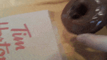 Tim Hortons Double Chocolate Donut GIF