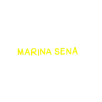 a white background with yellow letters that say marina sena