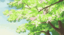 Anime Paisagem Tree GIF - Anime Paisagem Tree Leaves GIFs