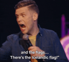 Ari Eldjárn Iceland GIF - Ari Eldjárn Iceland Icelandic Flag GIFs