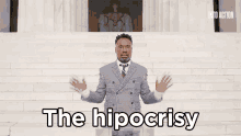 Billy Porter The Hypocrisy Is Staggering GIF - Billy Porter The Hypocrisy Is Staggering Lincoln Memorial GIFs