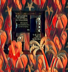 a painting of flamingos with the words " courage to lead " written on it