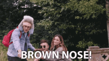Brown Nose Ridiculed GIF