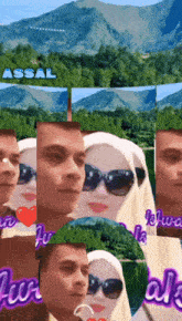 a picture of a man and a woman with the name assal on it
