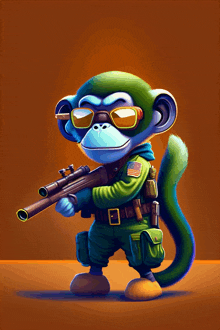 Sniper Sniper Monkey GIF - Sniper Sniper Monkey Monkey GIFs