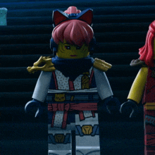 a lego character with a cat ear headband