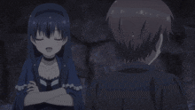 a boy and a girl are standing next to each other and the girl is smiling