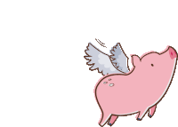 Pigs Fly Flying Pig Sticker - Pigs Fly Flying Pig When Pigs Fly Stickers